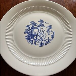 Blue and White Windmill Platter